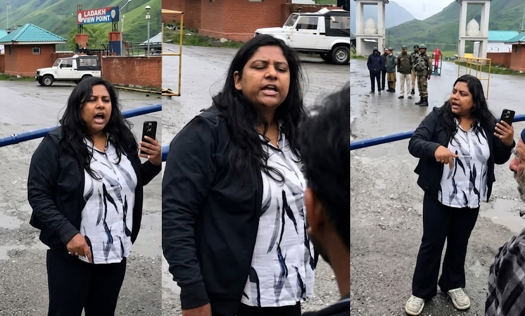 लद्दाख के संवेदनशील बॉर्डर इलाके में सुरक्षा को लेकर भड़की महिला, रक्षा मंत्री के काफिले के लिए रोके गए ट्रैफिक पर जवानों से उलझी 'Gen-Z' टूरिस्ट 