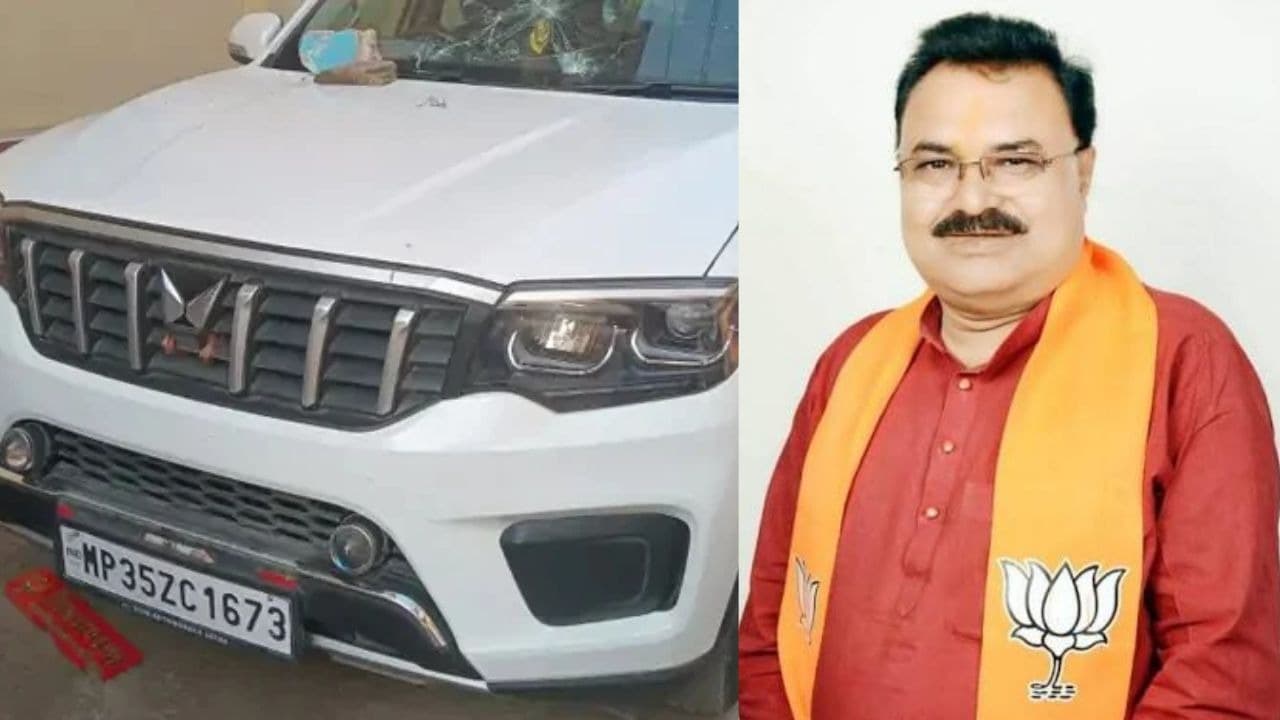 BJP जिला अध्यक्ष की स्कॉर्पियो में पत्थरों से तोड़फोड़, जानिए क्या है पूरा मामला?