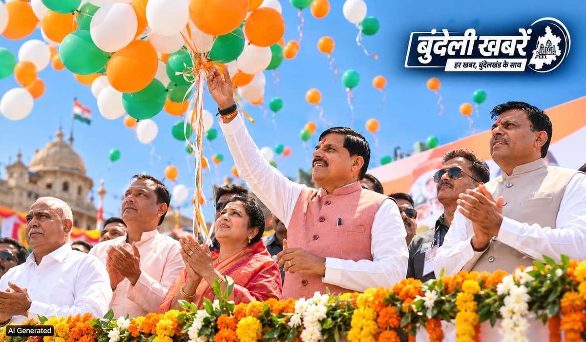 सेवा के रंग, राष्ट्र के संग’ कार्यक्रम आयोजित में गुब्बारे उड़ाकर CM मोहन ने दिया सद्भाव और सकारात्मकता का पैगाम