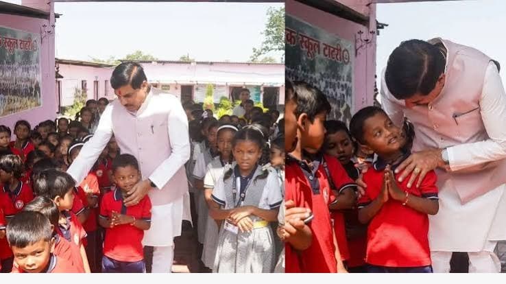 सुरक्षा प्रोटोकॉल किनारे रख स्कूल पहुंचे सीएम मोहन, अचानक रुका वीआईपी काफिला